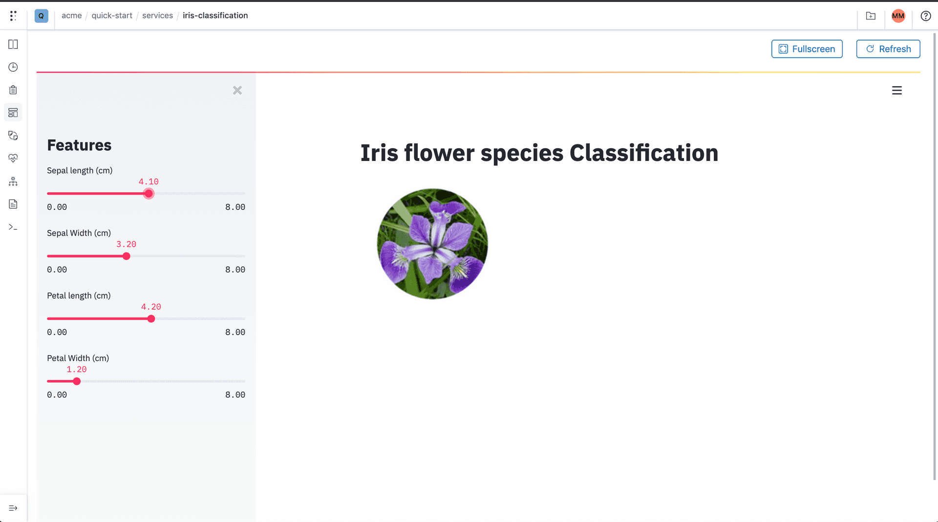 Train and deploy machine learning applications to Kubernetes using Streamlit and Polyaxon